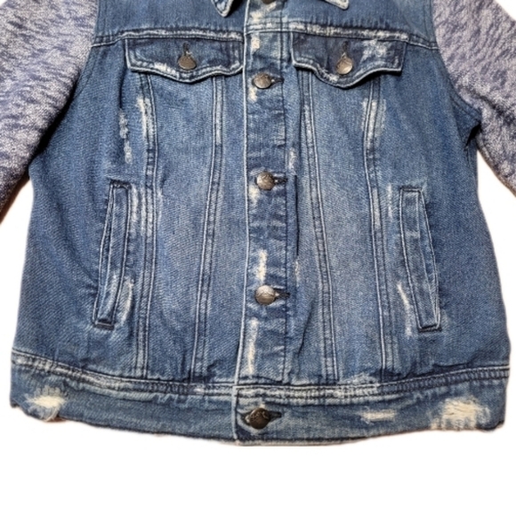 Free People Distressed Denim Jacket - Picture 3 of 9